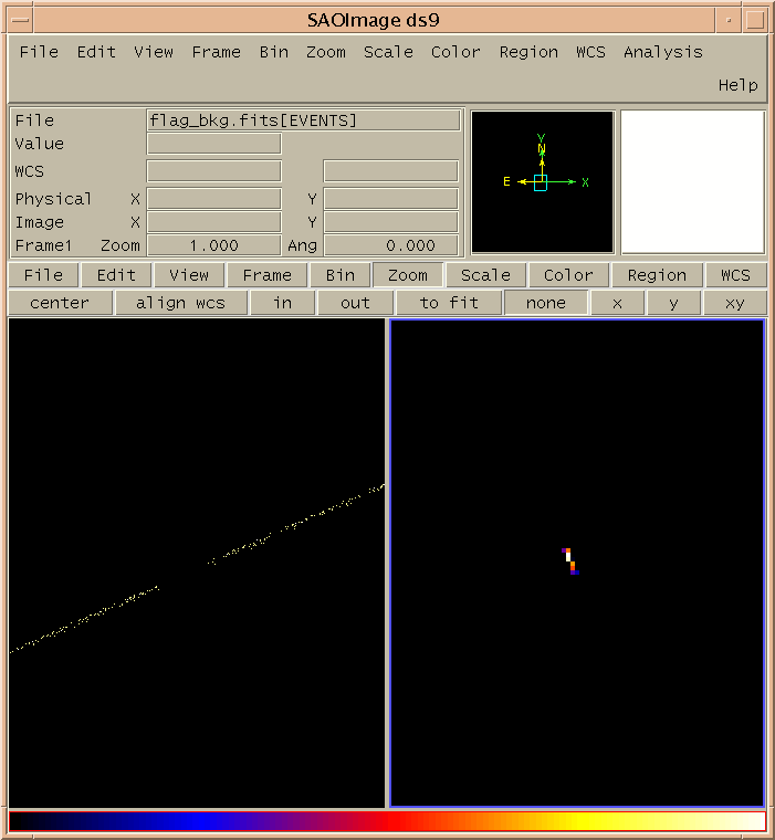 [Image 8: Photons flagged by acisreadcorr]