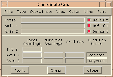 [Image 5: Coordinate Grid parameters dialog box]