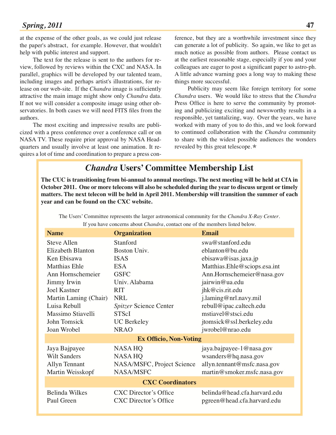 Page 47 of the Chandra Newsletter, issue 18.