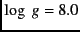 $\log~g=8.0$