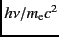 $h\nu/m_{\rm e}c^2$