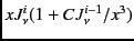 $xJ_{\nu}^i(1+CJ_{\nu}^{i-1}/x^3)$