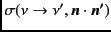 $\sigma(\nu \to \nu^\prime,
\vec{n} \cdot \vec{n^\prime })$