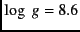 $\log~g=8.6$