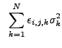 $\displaystyle ~\sum_{k=1}^N \epsilon_{i,j,k} \sigma_k^2$