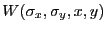 $ W(\sigma_x,\sigma_y,x,y)$