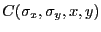 $ C(\sigma_x,\sigma_y,x,y)$