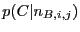$ p(C \vert
n_{B,i,j})$