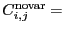 $ C_{i,j}^{\rm novar} =$
