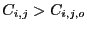 $ C_{i,j} > C_{i,j,o}$