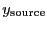$ y_{\rm source}$
