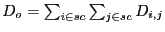 $ D_o = \sum_{i \in sc}\sum_{j \in sc} D_{i,j}$