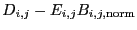 $ D_{i,j}-E_{i,j}B_{i,j,{\rm norm}}$