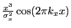 $ \frac{x^3}{\sigma_{x}^2}\cos(2{\pi}k_{x}x)$