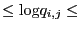 $ \leq {\log}q_{i,j} \leq$