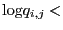 $ {\log}q_{i,j} <$
