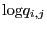 $ {\log}q_{i,j}$