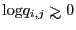 $ {\log}q_{i,j} \ga 0$