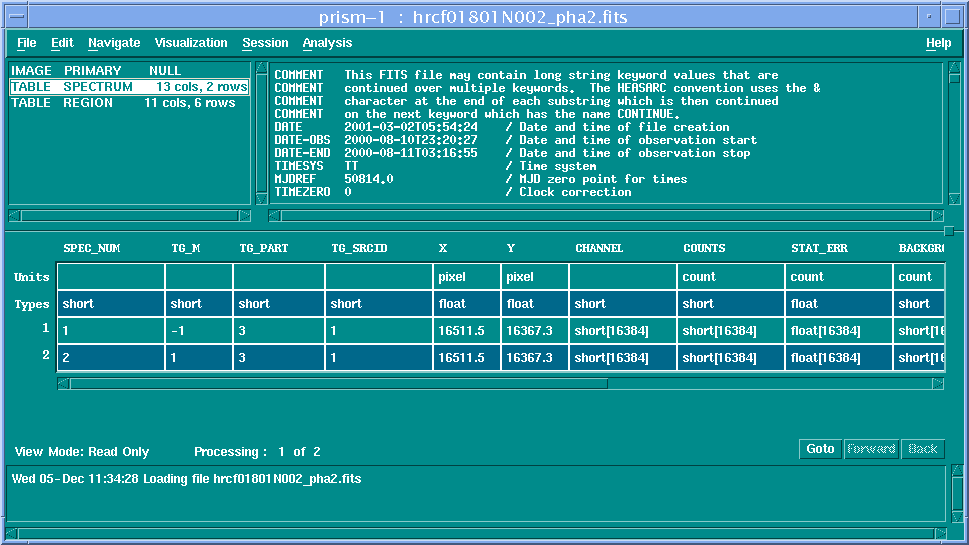 [Image 1: PHA2 file displayed in prism]