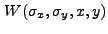 $ W(\sigma_x,\sigma_y,x,y)$
