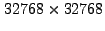$ 32768\times32768$