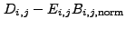 $ D_{i,j}-E_{i,j}B_{i,j,{\rm norm}}$
