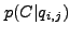 $ p(C \vert q_{i,j})$