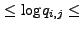 $ \leq {\log}q_{i,j} \leq$