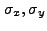 $ \sigma_x,\sigma_y$