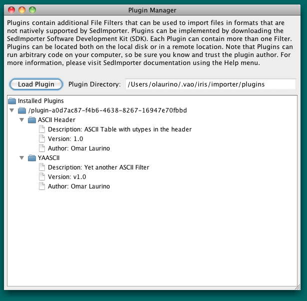[screenshot              image of Plugin Manager GUI]