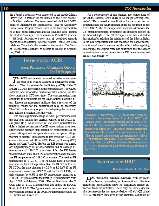 Page 10 of the Chandra Newsletter, issue 16, for text-only,
      please refer to http://cxc.harvard.edu/newsletters/news_16/newsletter16.html
