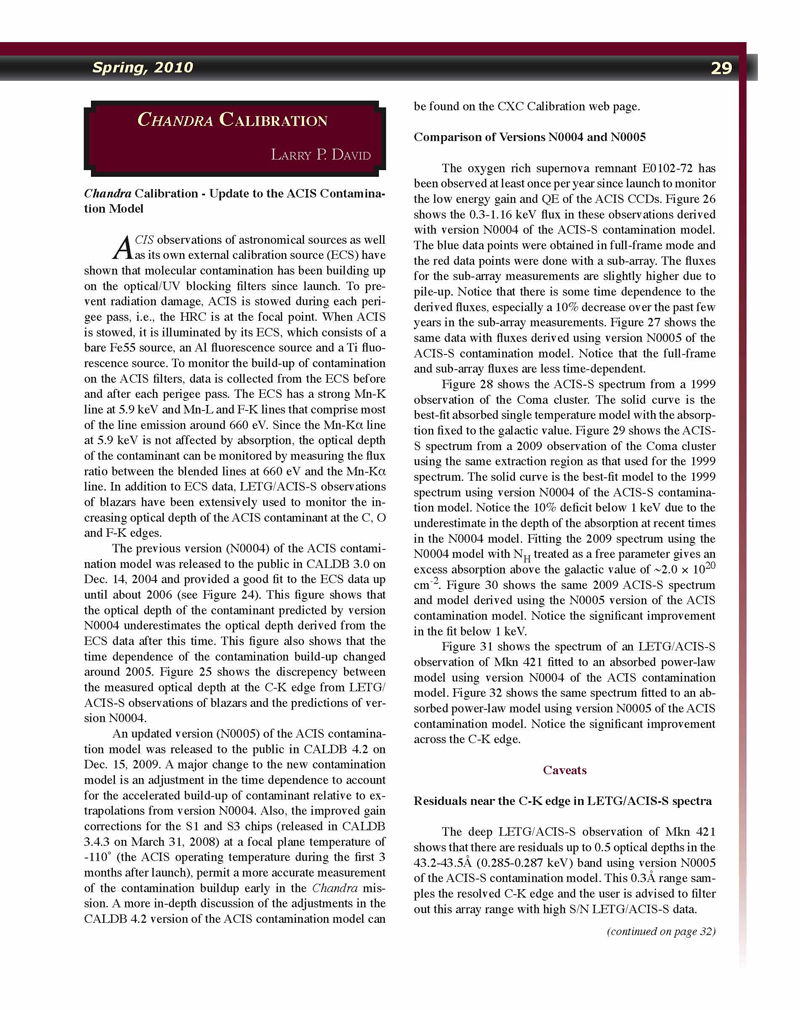 Page 29 of the Chandra Newsletter, issue 17, for text-only, please refer to http://cxc.harvard.edu/newsletters/news_17/newsletter17.html