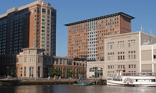 The seaport from the water